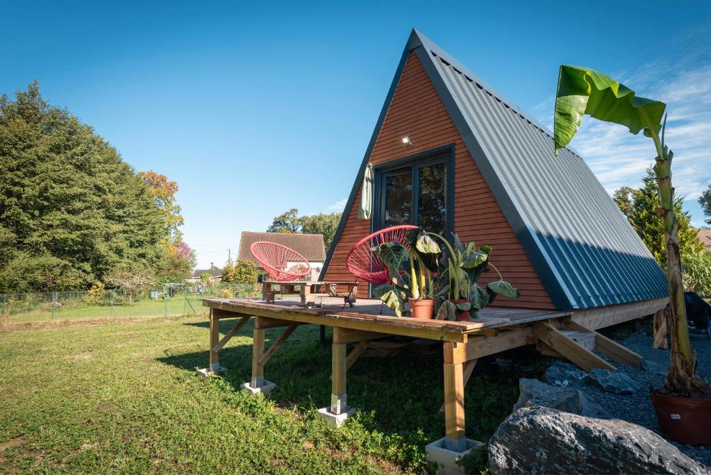 Gîte La Cabane de Sandro à Coarraze - vue extérieure